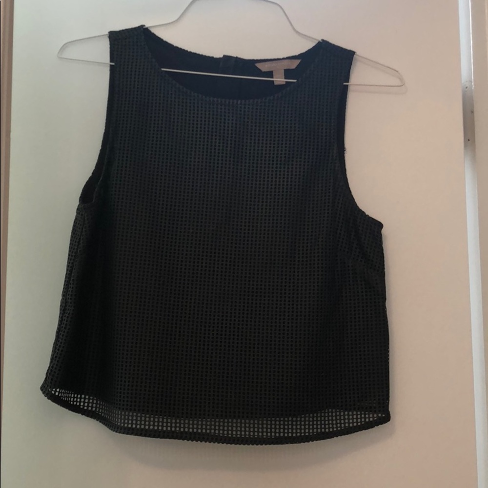 Leather banana republic tank